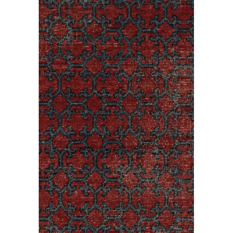 Distressed Homage Hand Knotted Wool Floral Area Rug, Rectangle 12' x 16'