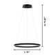 Cary 2 Light Dimmable LED Geometric Chandelier