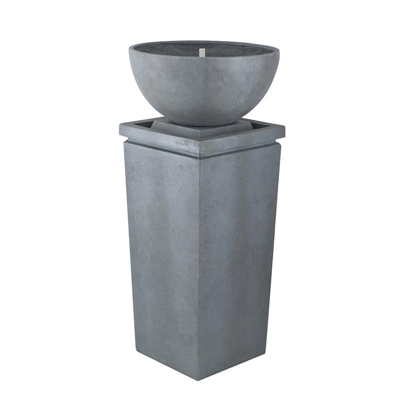 Fontaine 44,5 "en polyrésine, 44.5" H x 20.9" W x 20.9" D
