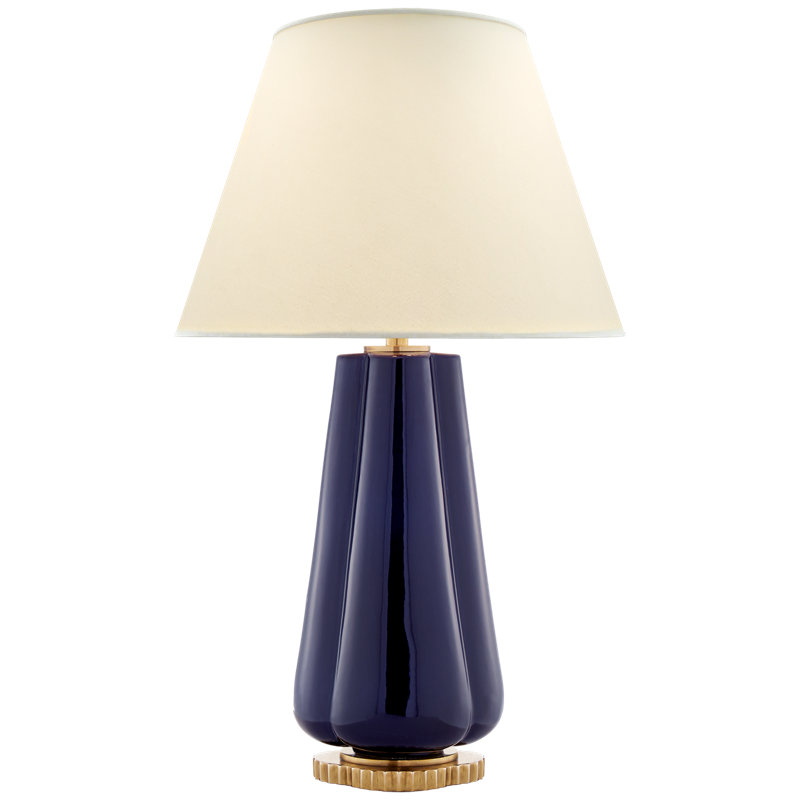 Penelope Table Lamp, Denim Blue, 30" H x 17" W x 17" D