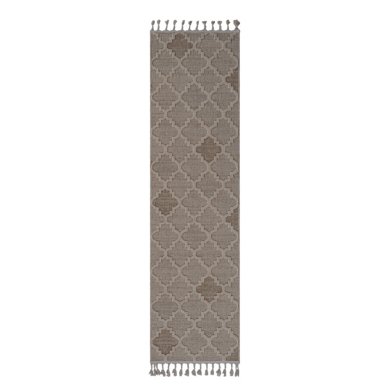Tapis crème intérieur / extérieur crème, Tapis de couloir 2 pi 2 po x 8 pi