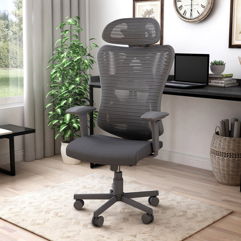 Benjamyn Mesh Task Chair with Headrest, Black
