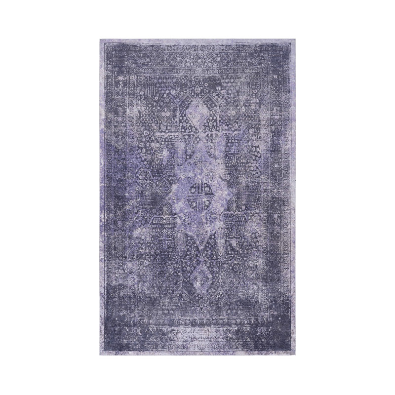 Area Rug, Washable Rug, Low-Pile, Non-Slip, Non-Shedding, Foldable, Kid & Pet Friendly - Area Rugs for living room, bedroom, kitchen (Anthracite)