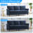 76" Mid Century Chenille 3-Seater Sofa with Gourd Shape Wood Legs, Navy Blue-1007478421