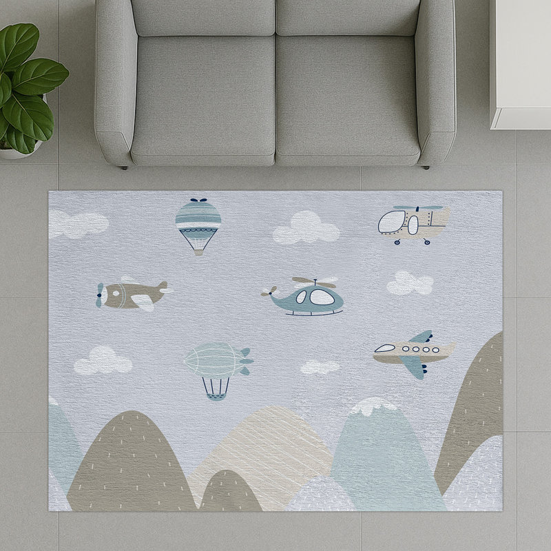 Geometric Shapes Area Rug, Rectangle 90 x 150 cm