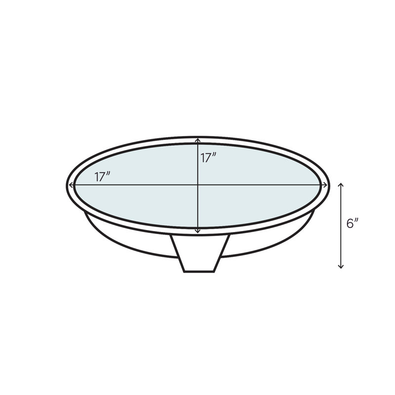 Lavabo de salle de bain rond 17 po