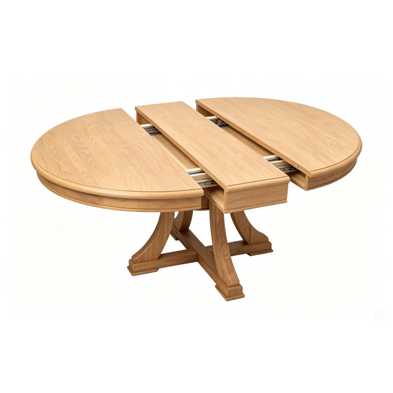 Tables de salle à manger extensibles en bois (table seule, sans chaises, avec plateau et pieds)