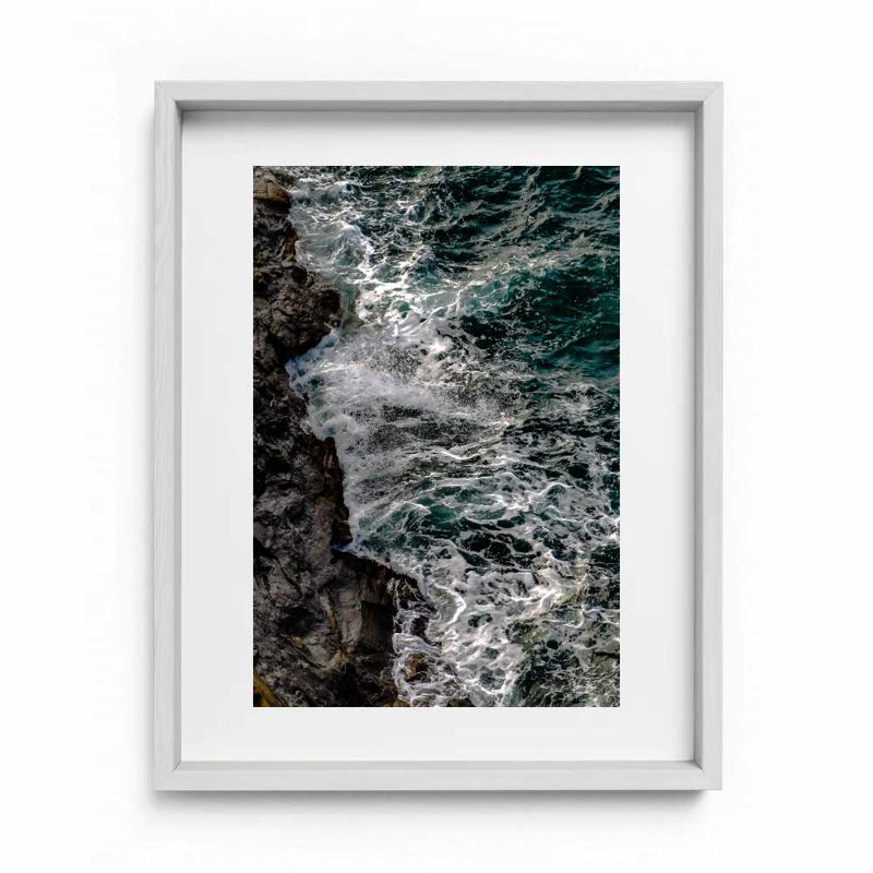Water's Edge Print by Joseph Regan, 26" H x 22" W x 0.75" D, Cherry