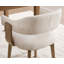 Chaise d'appoint moderne avec pieds et accoudoirs en bois massif, chaise d'appoint rembourrée à dossier courbé-584305458