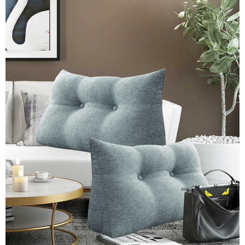 Reading Headboard Pillow , 50cm H x 80cm W, Grey