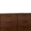 Tiroir de style transitionnel 6 tiroirs 65,38 po Taya Commode brun cerise