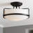 Harper 14.5-in 3-Light Semi-Flush Mount Retro Ceiling Light