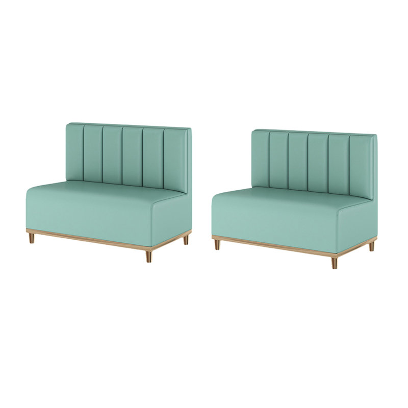 Banc rembourré en similicuir, Vert