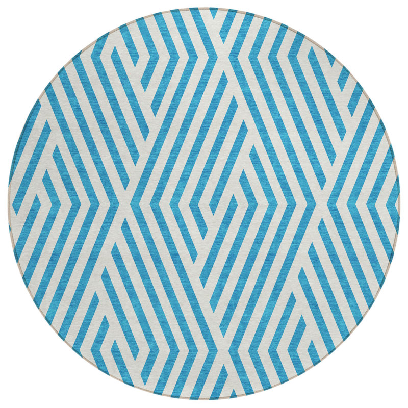 Tapis d'intérieur rond antidérapant 8 pi