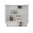 Double-Door Medicine Cabinet With Mirrored Doors And Interior Shelves, White