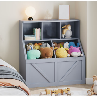 Toy Storage Organizer For Kids, Boys Girls Toddler Bookshelf Toy Organizer