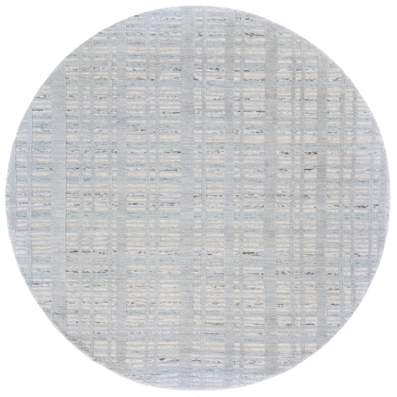Tapis bleu sarcelle Mattair 651, Rond 6 pi