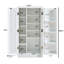 Armoire de cuisine de 47 po de hauteur avec portes et tablettes réglables Shine