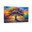 Paysage et nature, arbre coloré, coucher de soleil, peinture d'art-1225918555