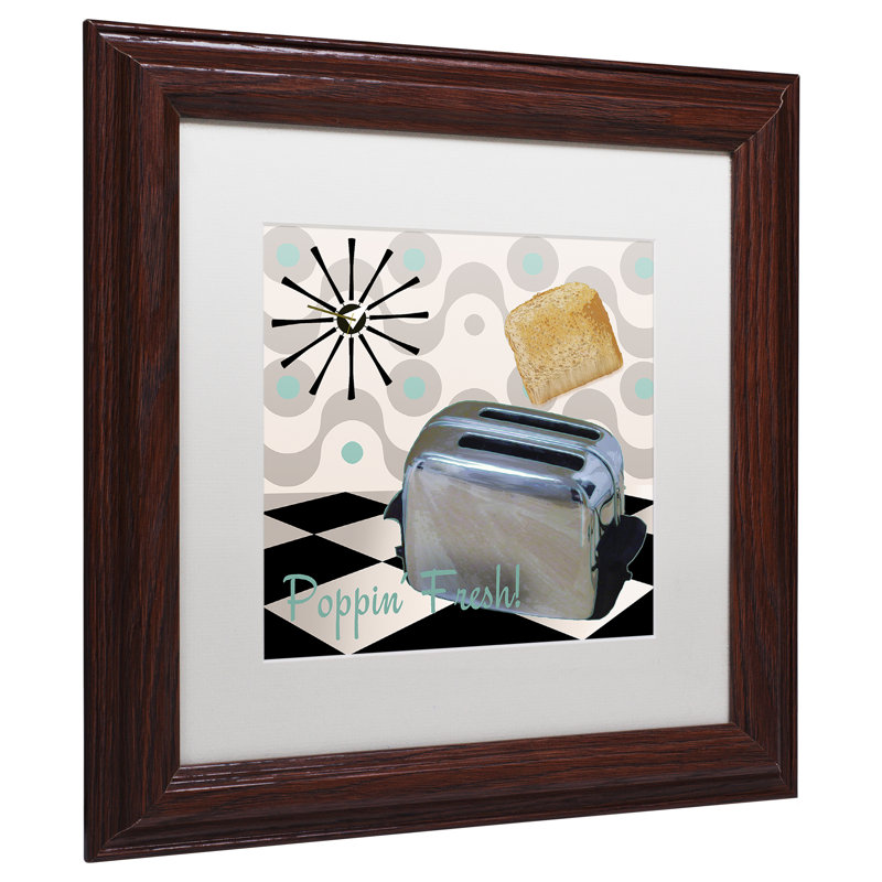 «Fifties Kitchen I» par Jadaya, impression encadrée, H 11 po x l 14 po x P 0,5 po, Blanc