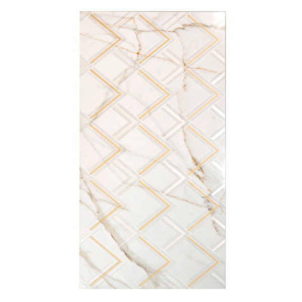 Strata 24 X 48 In. Polished White And Gold Porcelain Large Format Wall Tile (7.75 Sq Ft/Case) - 1 Pack