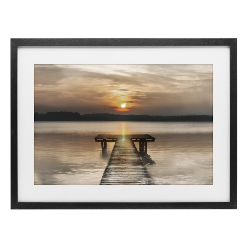 «Centric Reflective Sunrise», reproduction sous verre encadrée, design par Irene Weisz, H 17 po x l 23 po