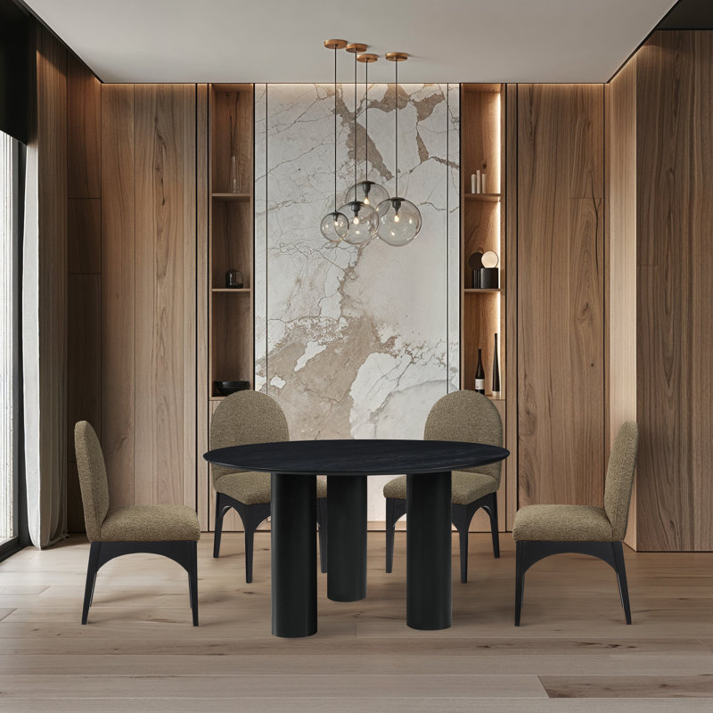 Izzey Dining Table, Black