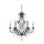 Lustre traditionnel / classique à 6 lumières de style bougie avec détails en cristal Aricin