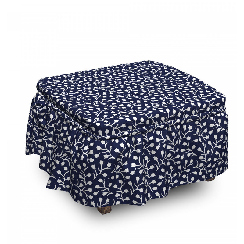 Box Cushion Ottoman Slipcover