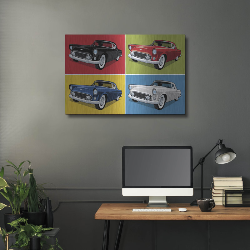 «1956 Thunderbird Classic Car» par Ron Magnes, H 24 po x l 36 po