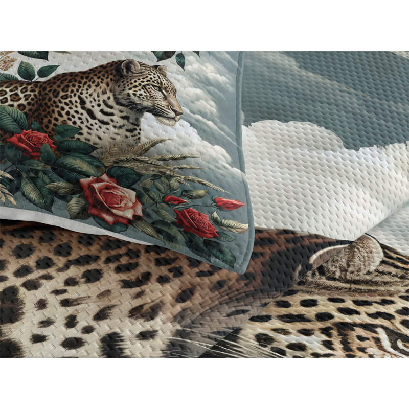 Floral Coverlet, Queen Coverlet + 2 Standard Shams