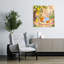 Cozy Fox Nap Peaceful Whimsical Abstract Lemon Tree Fox Lavender Flower Spring Wall Art Print by Caroline Bonne Muller - Wrapped Canvas Print-1933836205