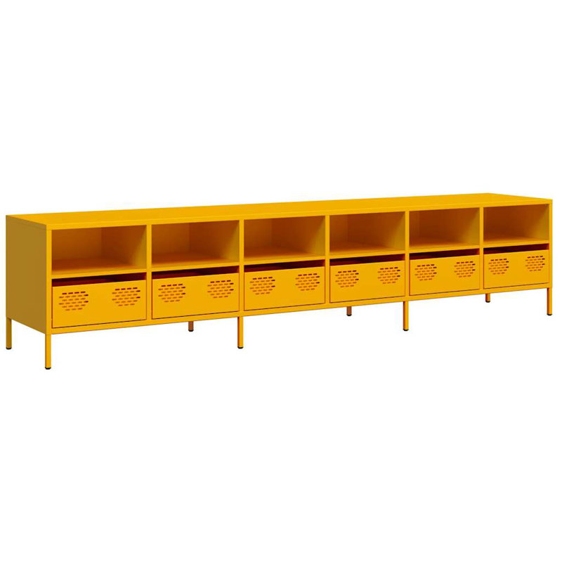 Athanasius TV Stand for TVs up to 24", Mustard Yellow, 202cm