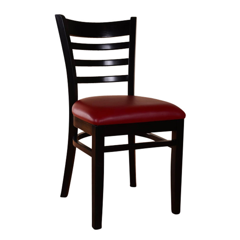 Chaise rembourrée Litton, Noir