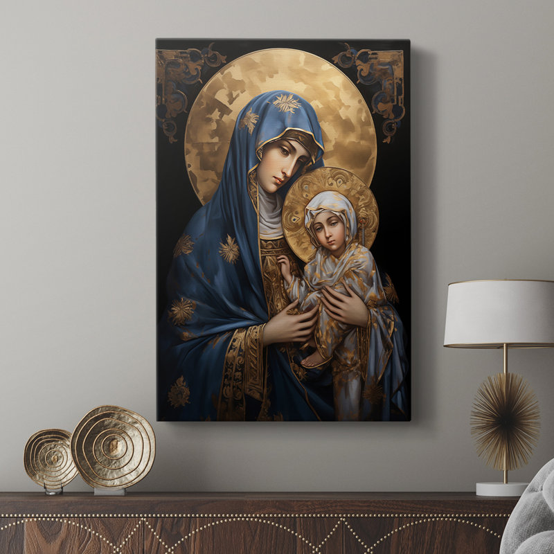 Série Religious Lxxxxi - Toile tendue avec châssis de qualité supérieure - Prêt à être accroché, H 27 po x l 18 po