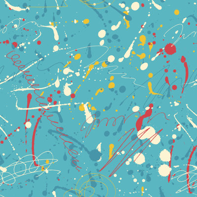 Vector Seamless Pattern With Ink Brush Strokes by Shimanovskaya - Wrapped Canvas Painting
