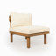 Chaises de patio d'extérieur en bois d'acacia massif avec coussins hydrofuges Laguna Modern Coastal
