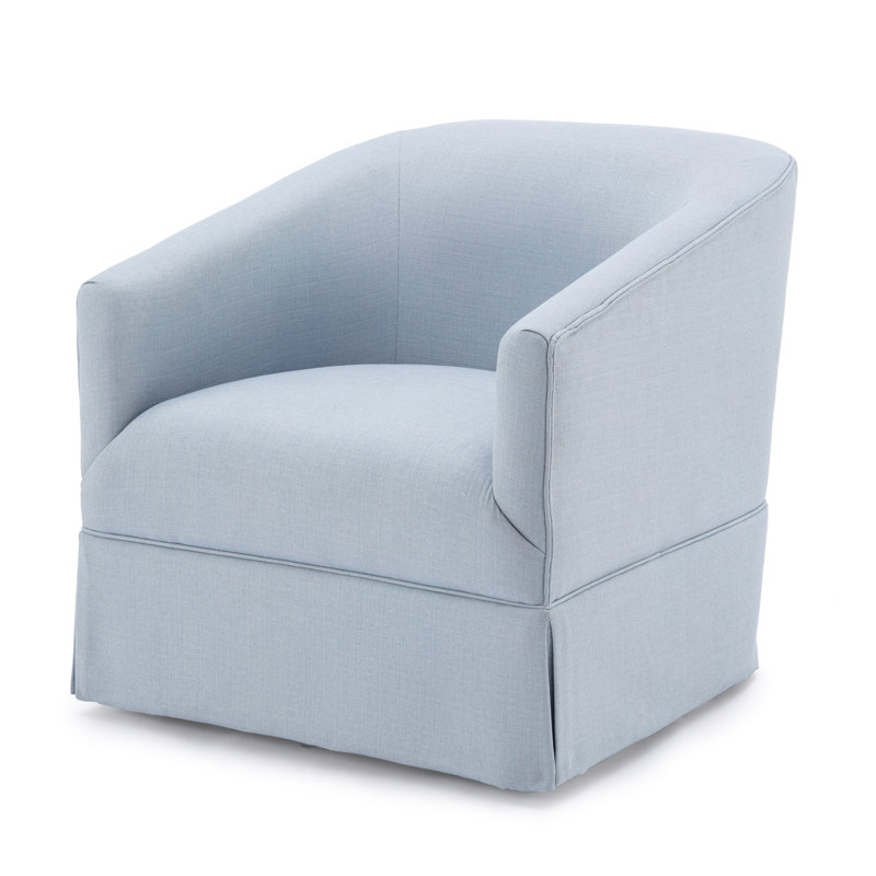 Chaise pivotante à jupe, Bleu clair