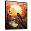 Décoration murale oiseau oiseau silhouette lune - animaux-91362536-91362537