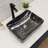19" x 15" Bathroom Vessel Sink Marble Rectangle Vessel Sink Bathroom Marble Ceramic Vessel Sink