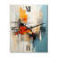 Horloge murale abstraite Teal Orange Bold Energy IV-111742459