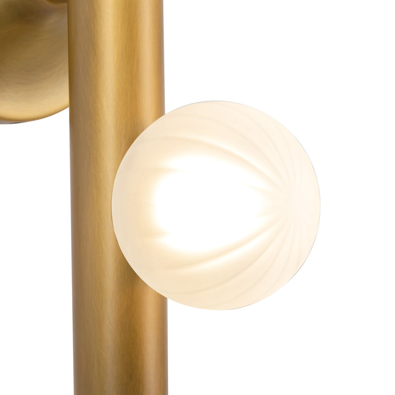Martinez 1 - Light Armed Sconce, Vintage Brass/Smoked Glass