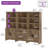 74" Tall Bookshelf Set Of 3, Farmhouse Bookcase With Doors & Drawers, Wooden Bookshelf For Living Room, Home Office, Library, Brown-507379752