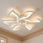 Ventilateur de plafond encastré contemporain de 32 pouces avec lumière DEL à intensité variable (blanc)
