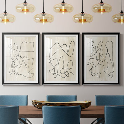 Bound I  -Custom Framed  Premium Print W Matt - 3 Pieces