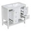 Meuble-lavabo 36 po avec lavabo, une armoire et trois tiroirs, panneau de bois massif et panneau de fibres à densité moyenne-328866820