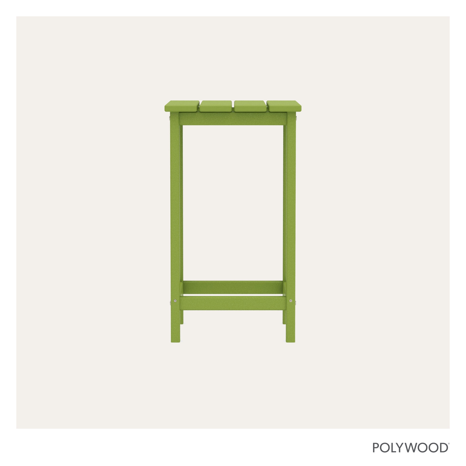 POLYWOOD® Long Island 15" Patio Side Table, Lime
