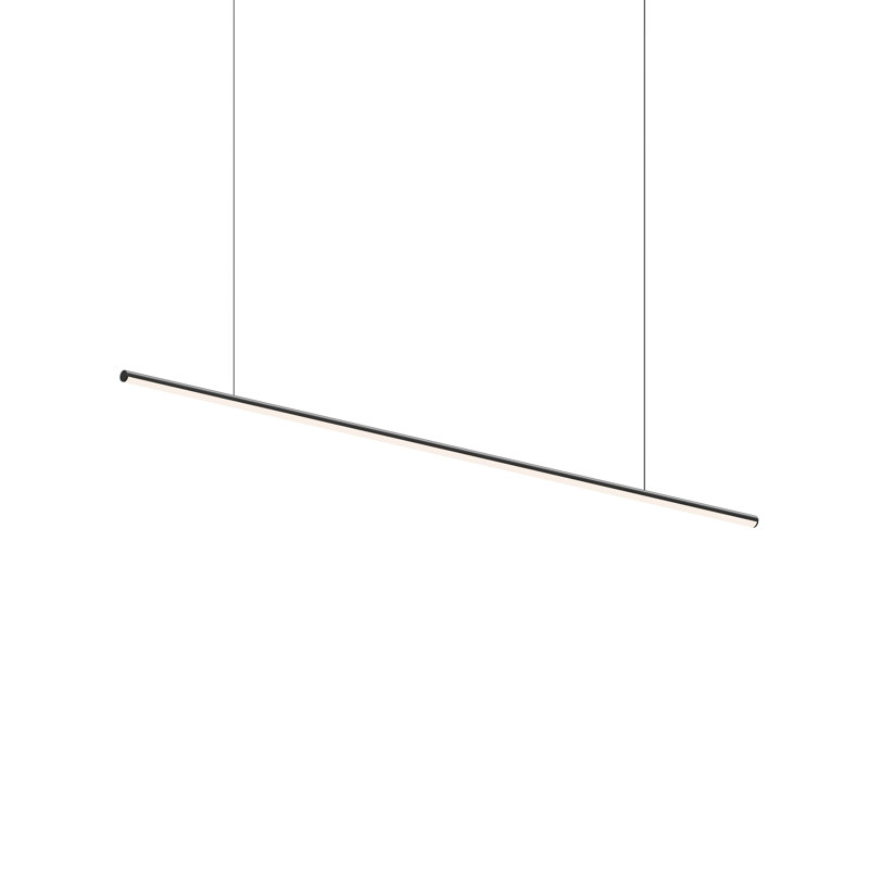 Fino 1 - Light LED Simple Pendant, 3000, Black, 0.75" H x 58" W x 0.75" D