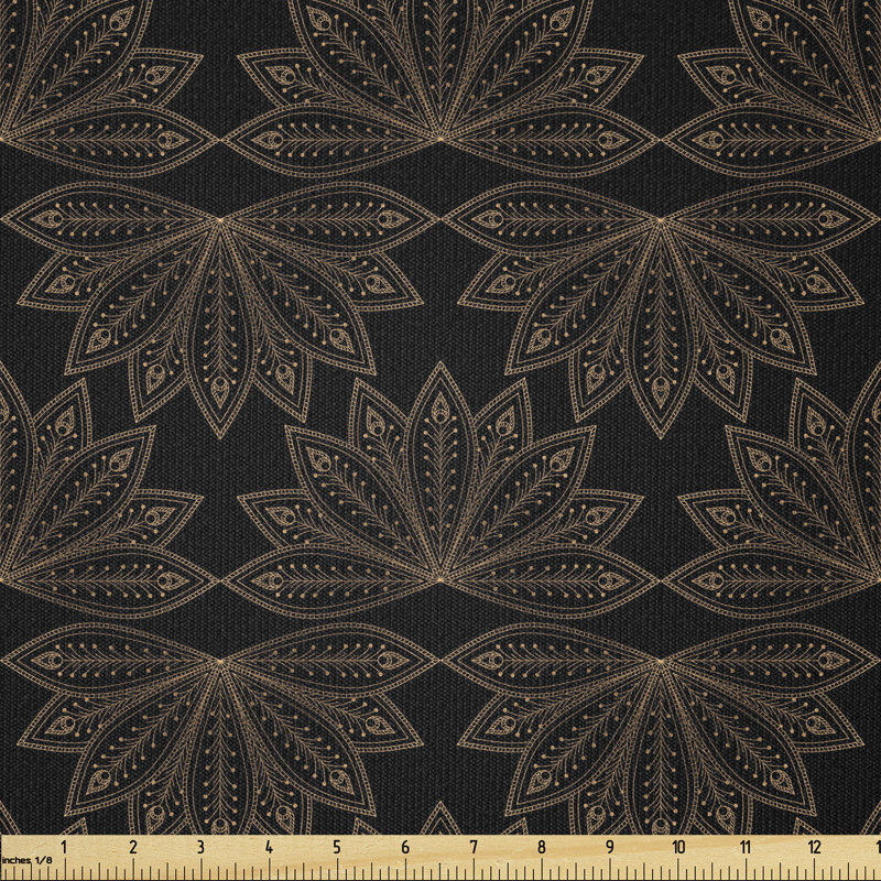 Corinthian Peacock Bohemian Feathers Multi-Purose Fabric