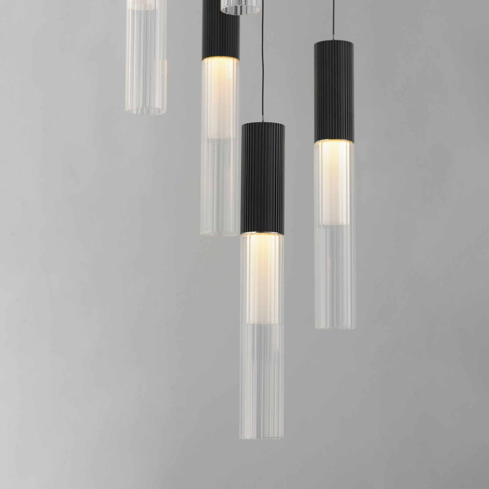 Colbie 5 Light LED Pendant, Black